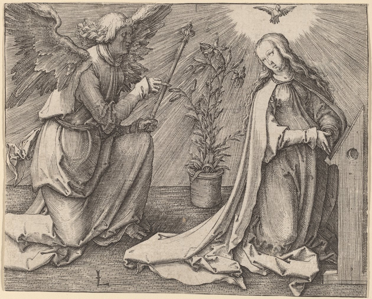 Az Angyali üdvözlet alkotó: Lucas van Leyden