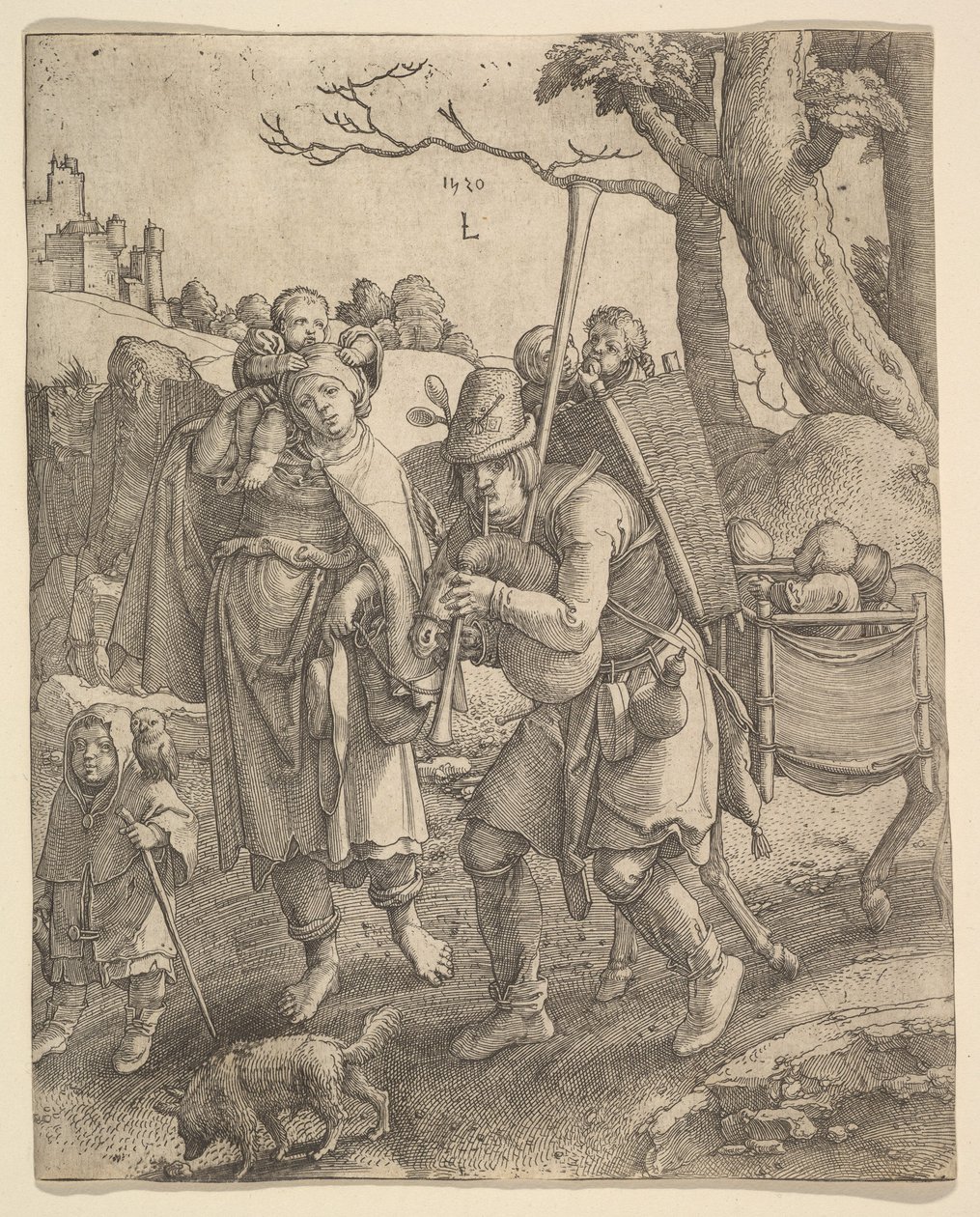 A koldusok Eulenspiegel, 1520. alkotó: Lucas van Leyden