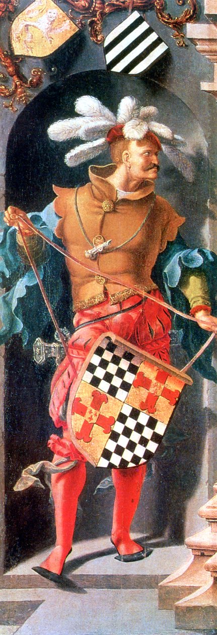 A jerikói vak ember gyógyulása, Részlet, 1531 alkotó: Lucas van Leyden