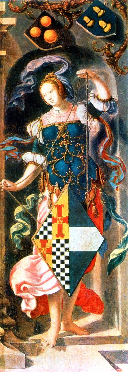 A jerikói vak ember gyógyulása, Részlet, 1531 alkotó: Lucas van Leyden