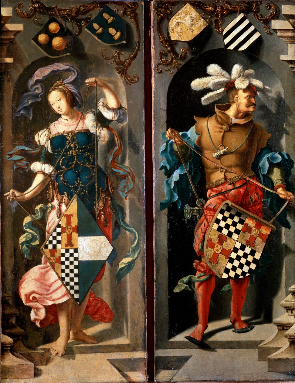 A jerikói vak ember gyógyulása, oldallap, 1531. alkotó: Lucas van Leyden
