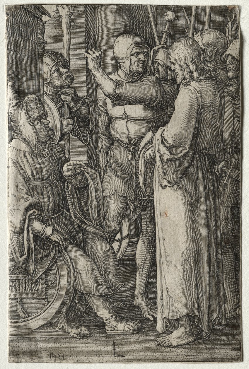 A szenvedés: Krisztus a főpap előtt alkotó: Lucas van Leyden
