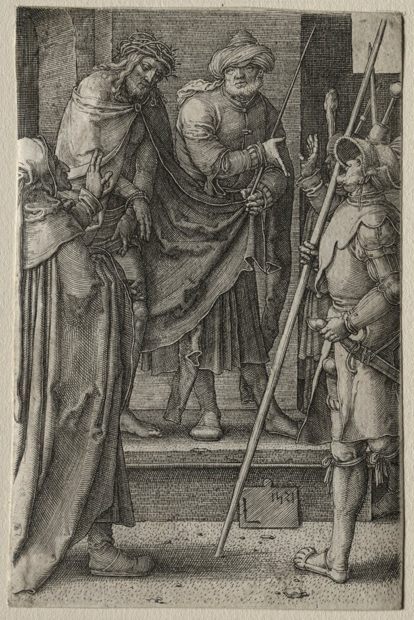 A szenvedés: Krisztus bemutatott a népnek, 1521. alkotó: Lucas van Leyden