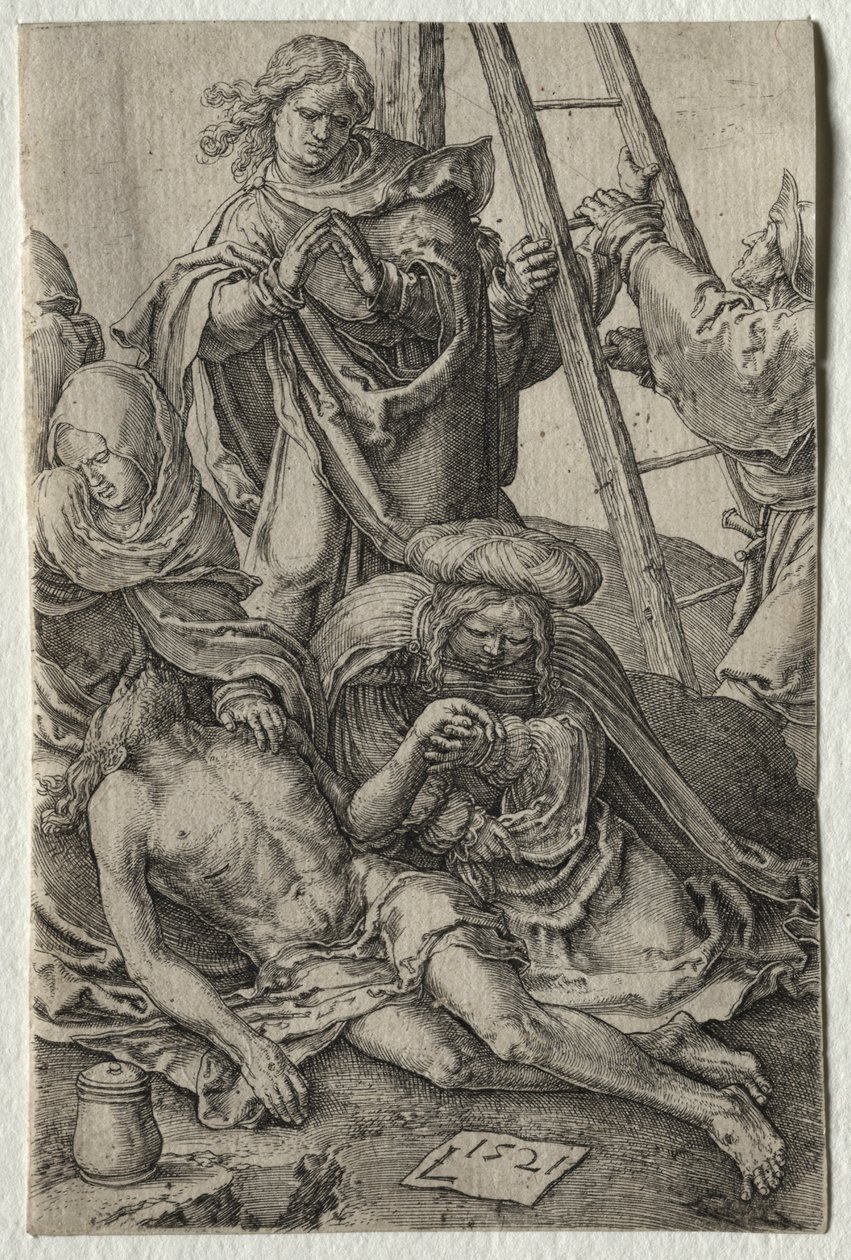 A szenvedés: Leszállás a keresztről alkotó: Lucas van Leyden