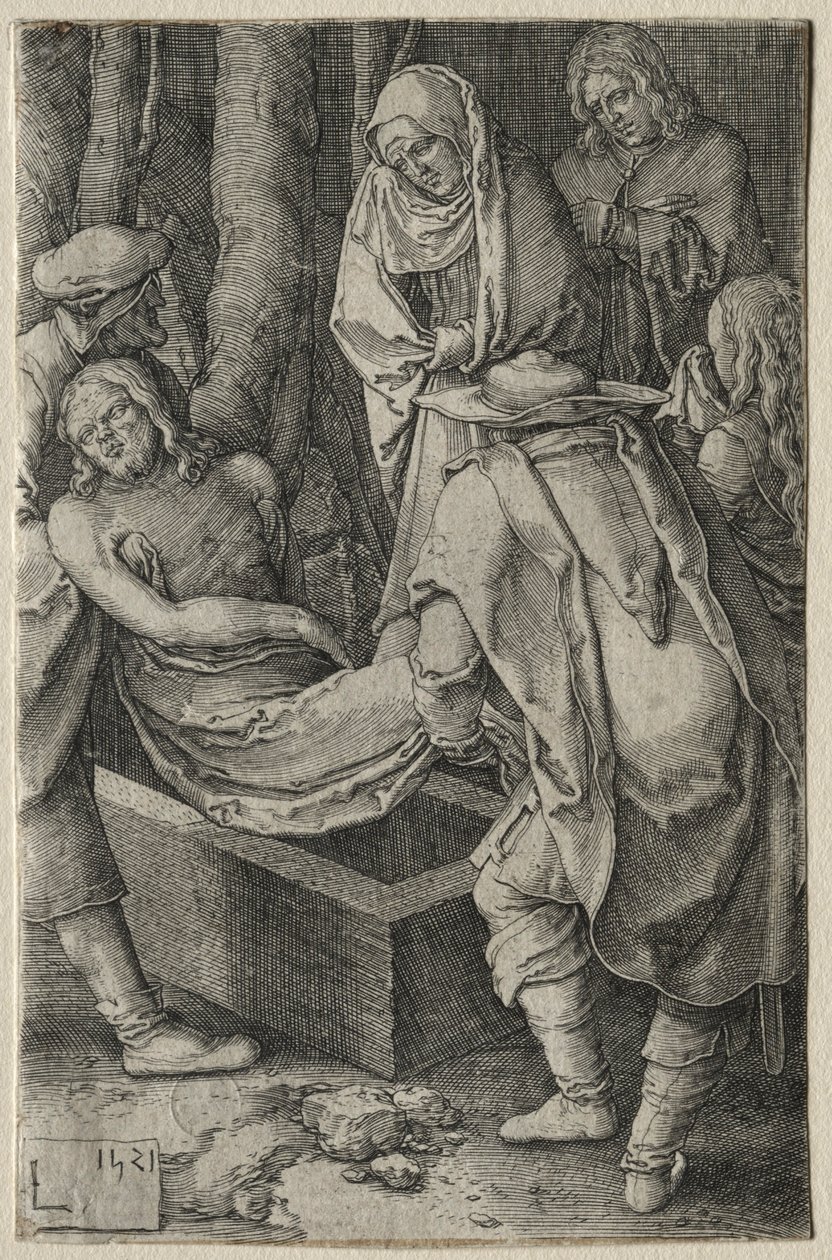 A passió: Krisztus temetése, 1521. alkotó: Lucas van Leyden