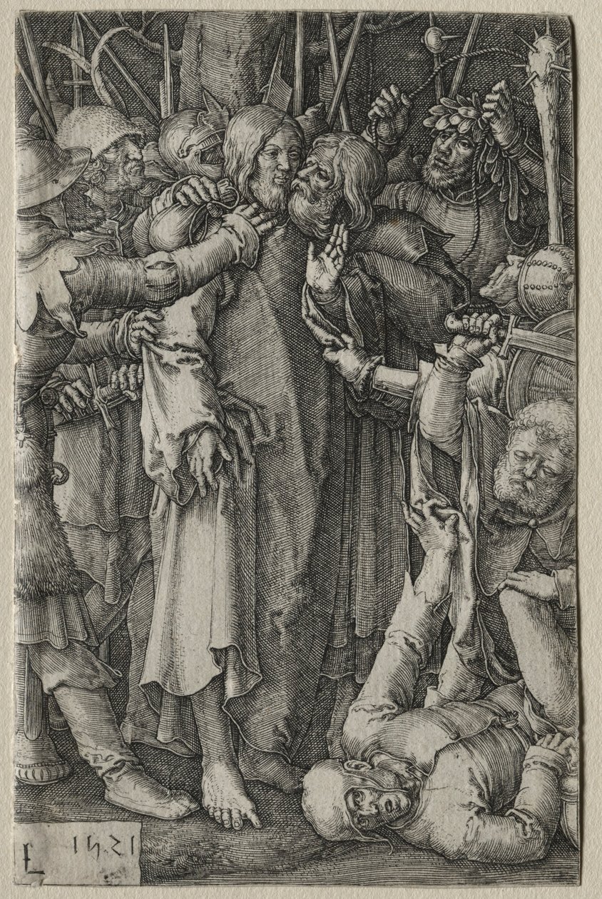 A szenvedés: Jézus elfogása, 1521. alkotó: Lucas van Leyden