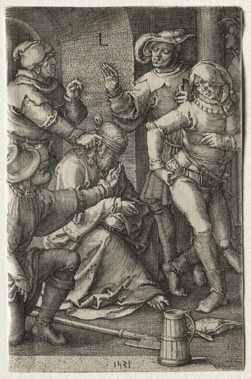 A szenvedés: Krisztus kigúnyolása alkotó: Lucas van Leyden
