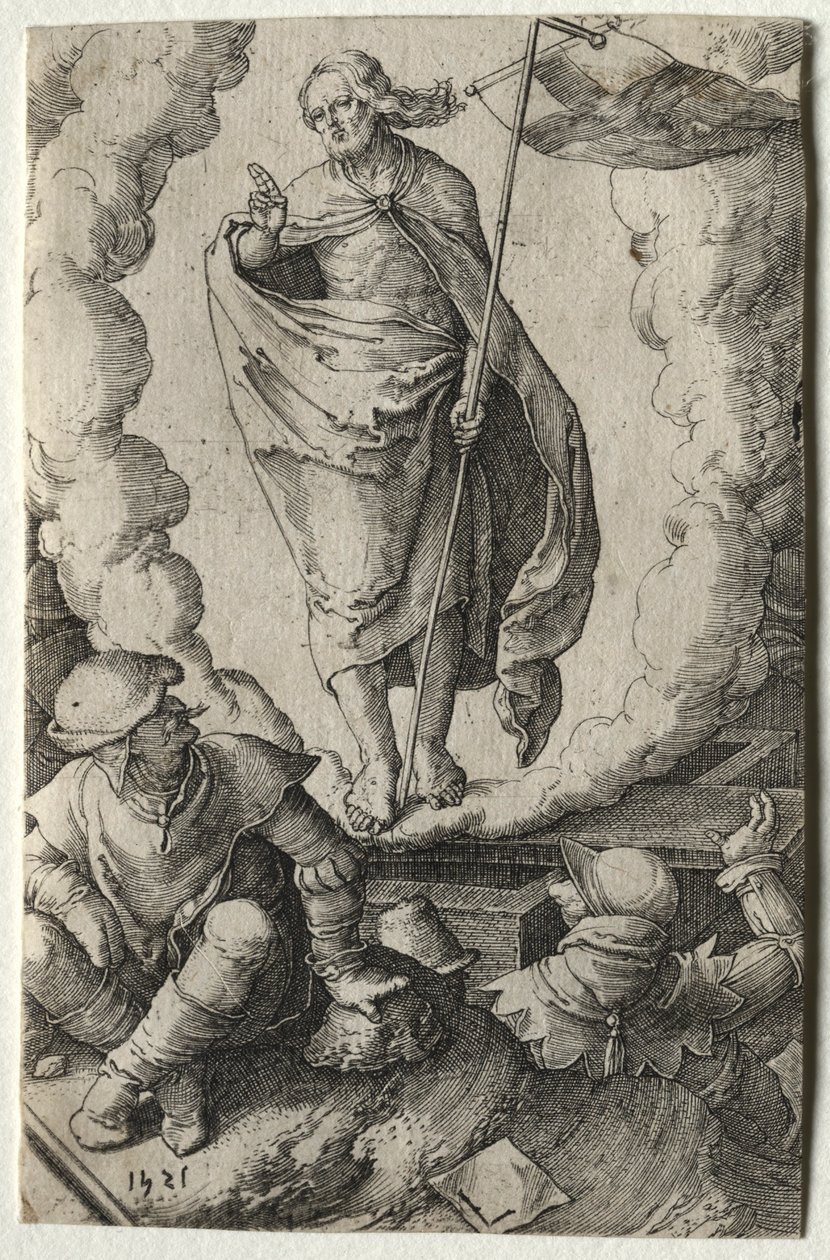 A passió: A feltámadás, 1521. alkotó: Lucas van Leyden