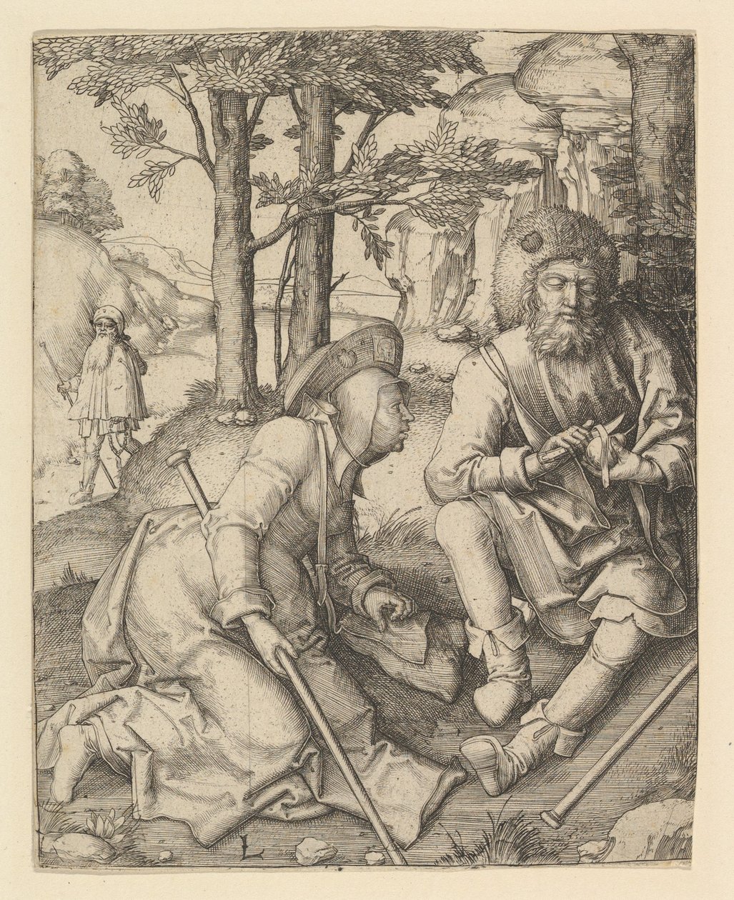 A zarándokok, kb. 1508. alkotó: Lucas van Leyden