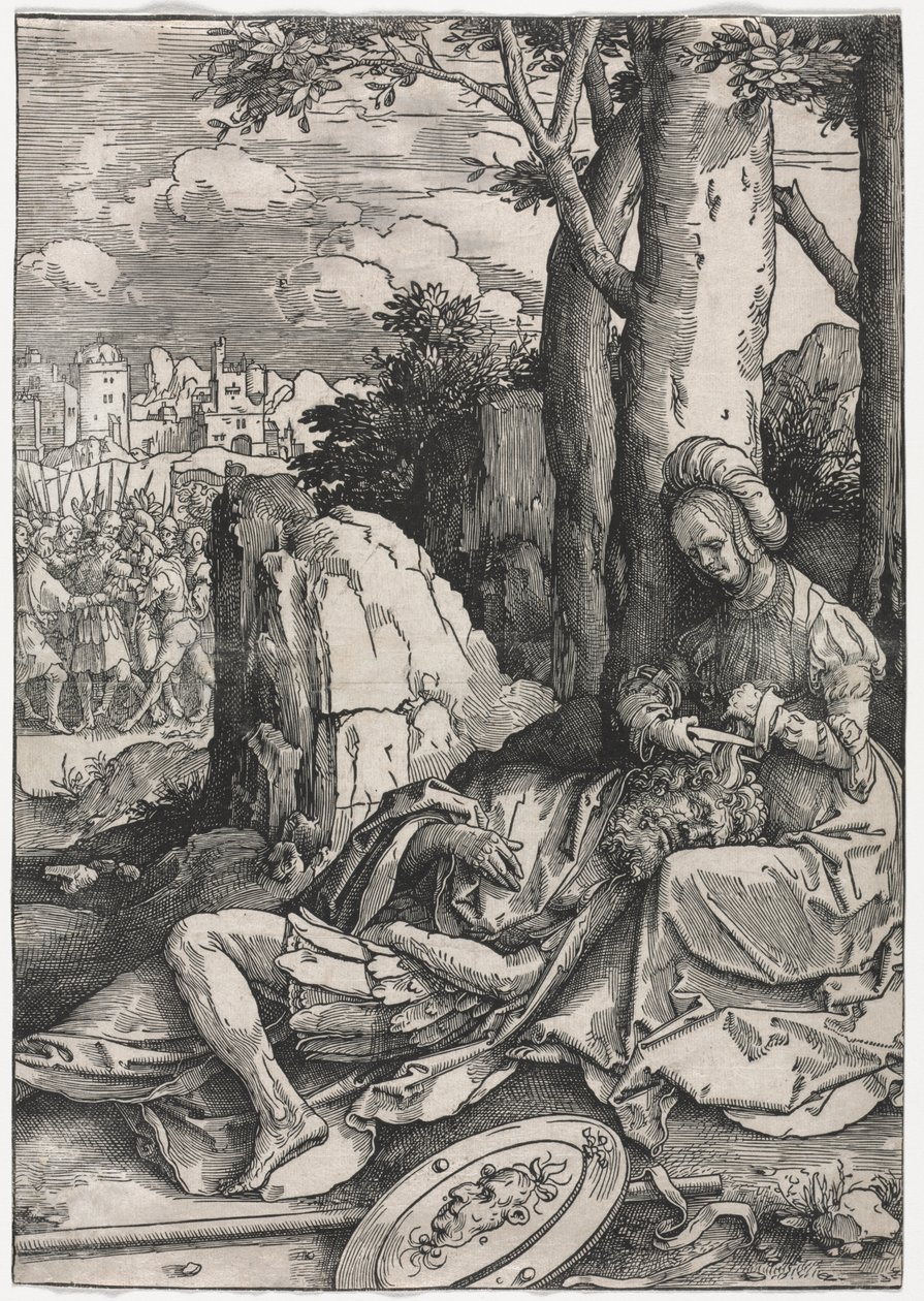 A nők hatalma: Sámson és Delila, 1512 körül (fametszet) alkotó: Lucas van Leyden
