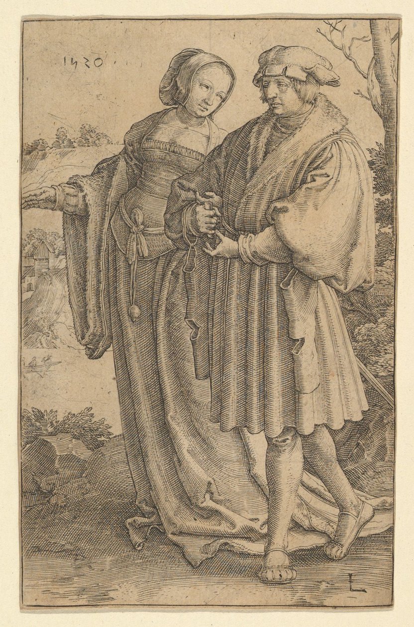 A sétány, 1520. alkotó: Lucas van Leyden