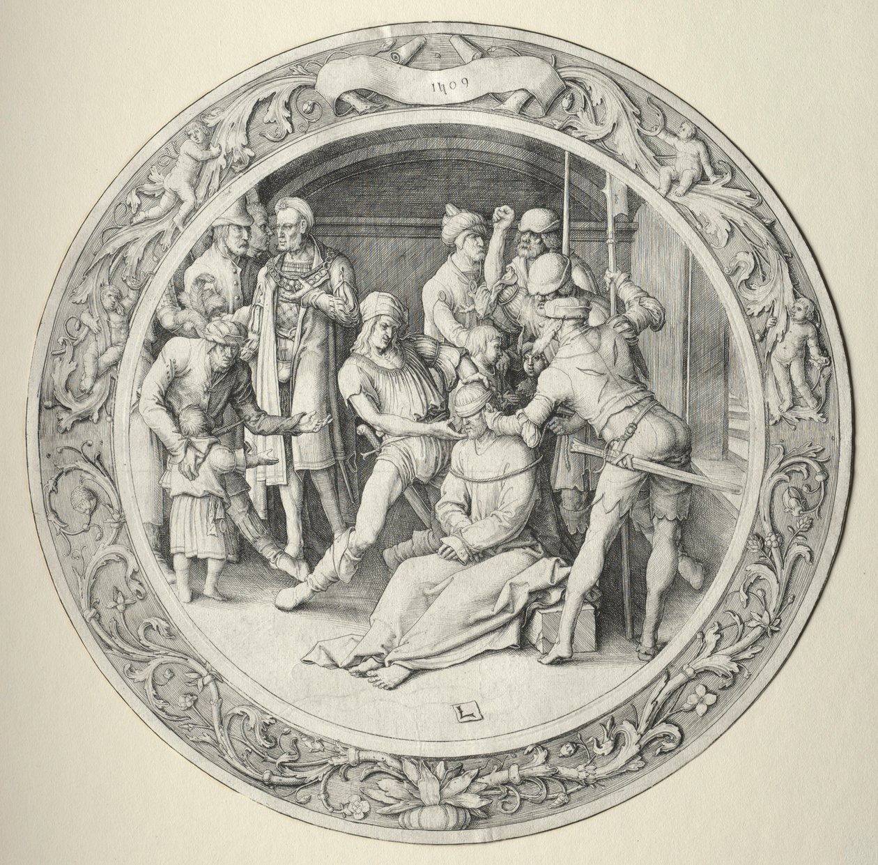 A kerek szenvedély: Ecce Homo, 1509. alkotó: Lucas van Leyden
