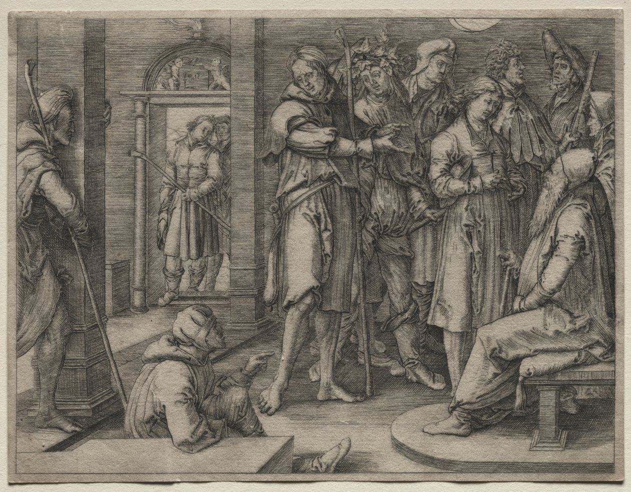 József története: József megfejti álmát Jákobnak alkotó: Lucas van Leyden