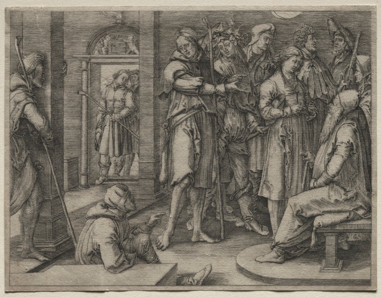 József története: József megfejti álmát Jákobnak, 1512. alkotó: Lucas van Leyden