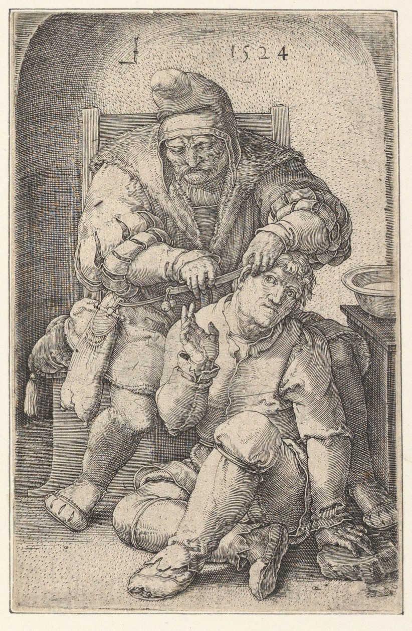 A sebész, 1524. alkotó: Lucas van Leyden