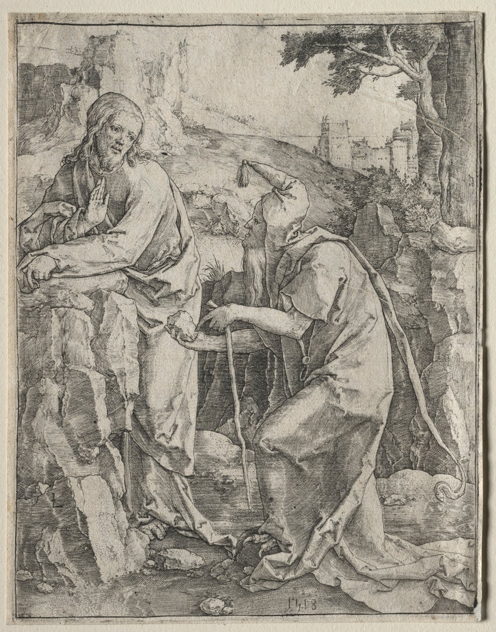Krisztus megkísértése, 1518. alkotó: Lucas van Leyden