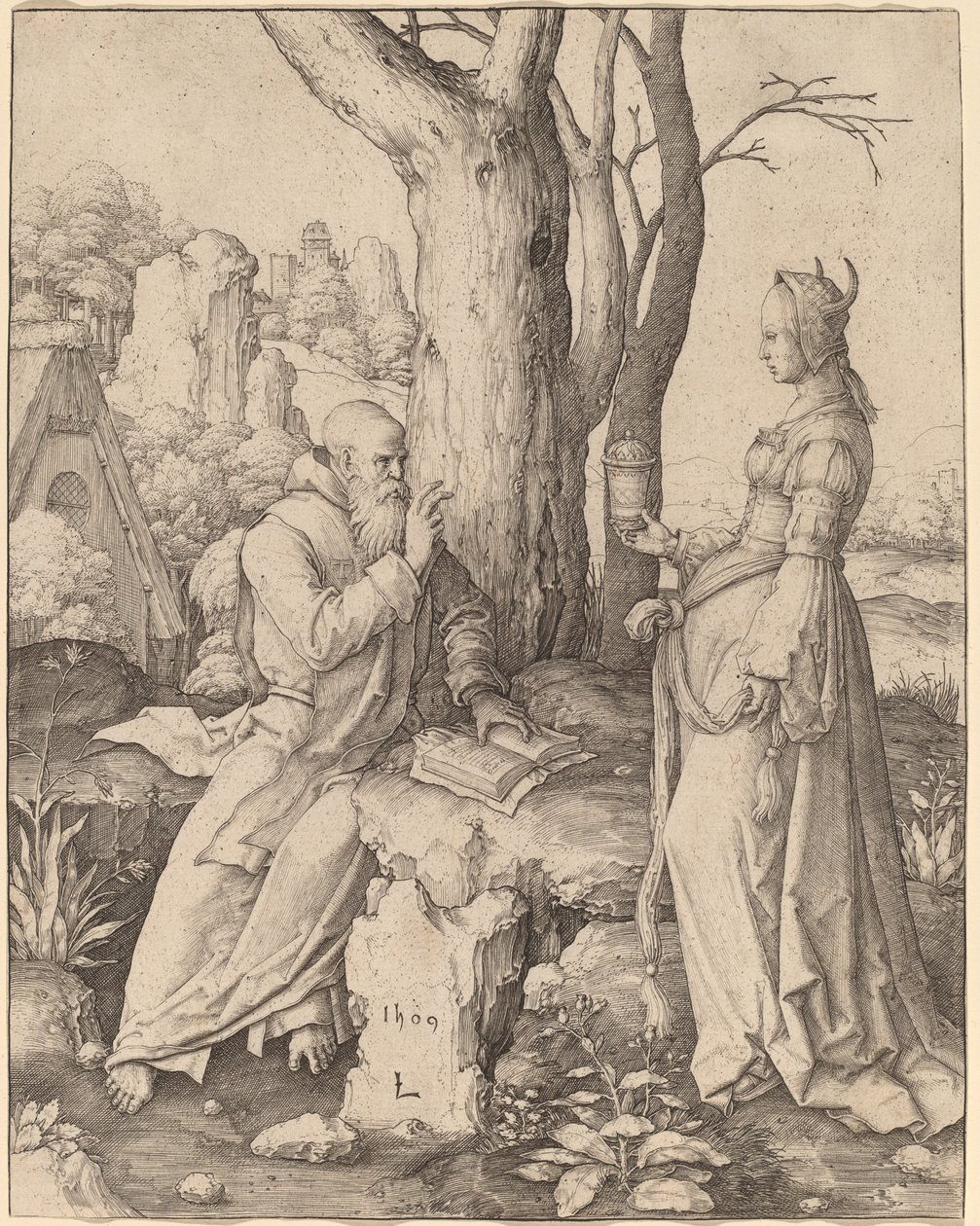 Szent Antal megkísértése alkotó: Lucas van Leyden