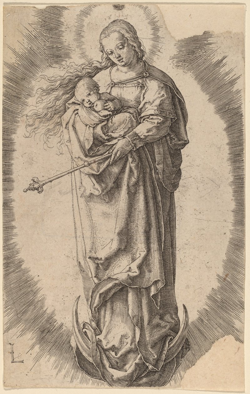 Szűz és gyermek a félholdon alkotó: Lucas van Leyden
