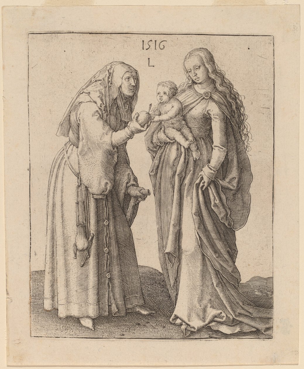 Szűz és Szent Anna alkotó: Lucas van Leyden