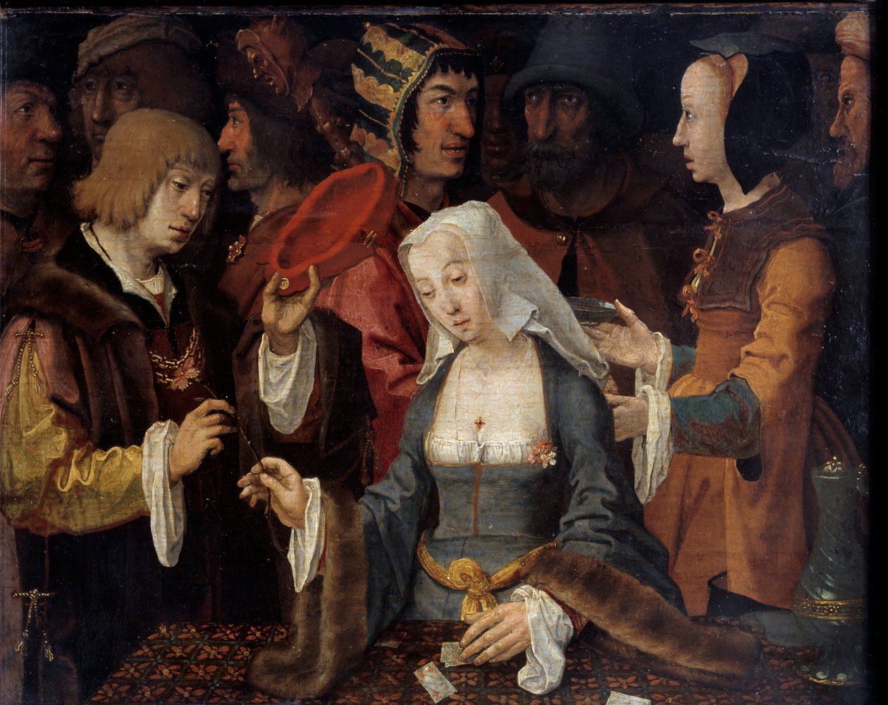 The card shooters Painting of alkotó: Lucas van Leyden