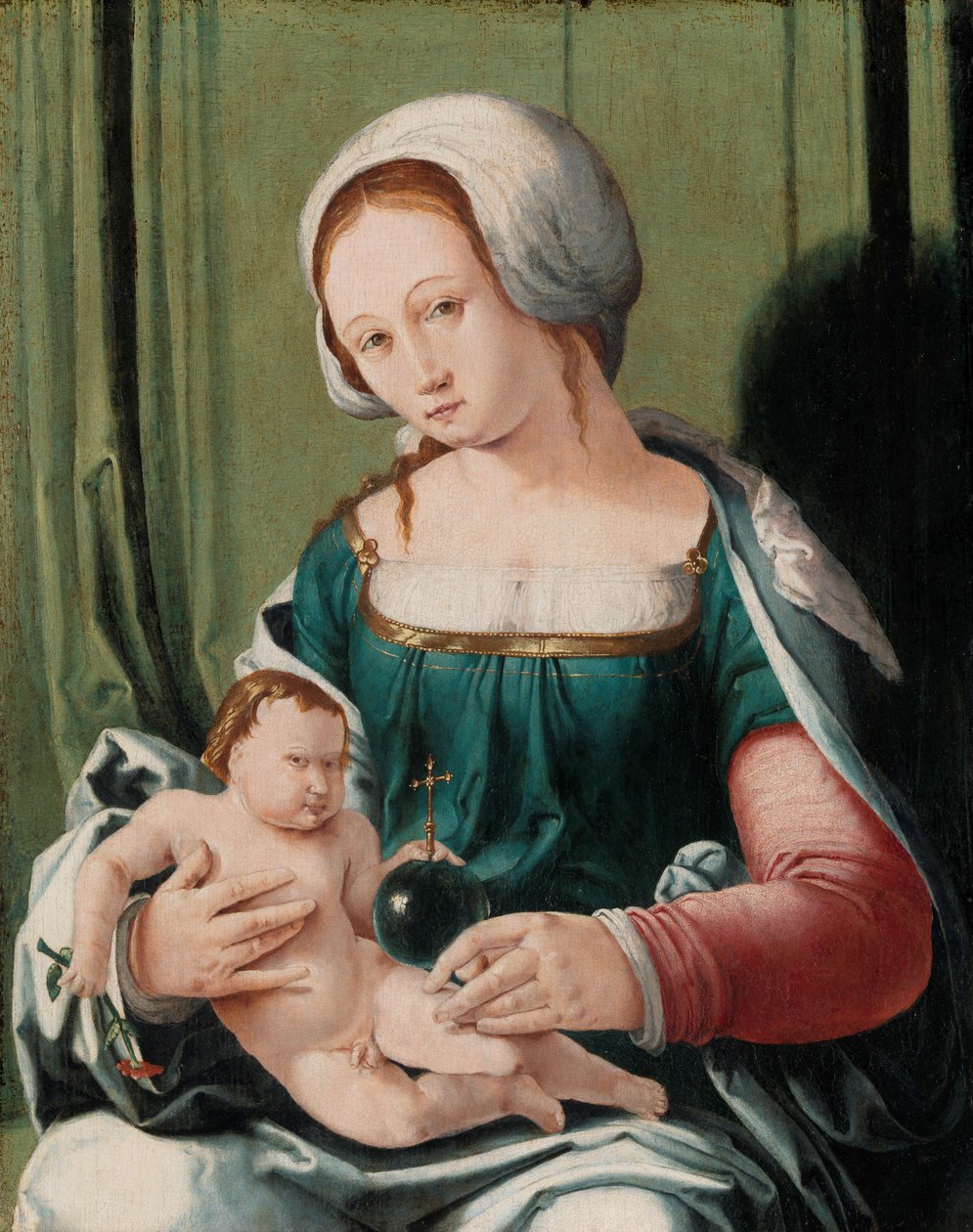 Szűz és gyermek, 1530 körül (olaj, panel) alkotó: Lucas van Leyden
