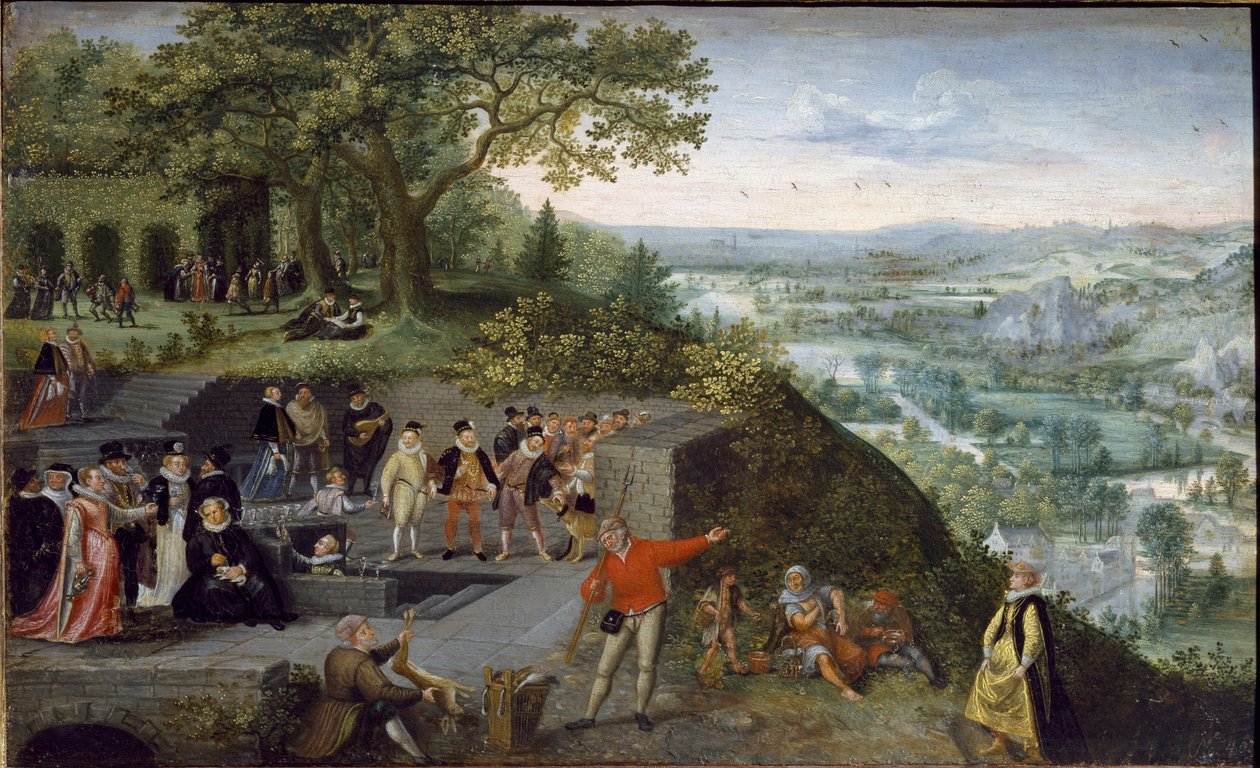 II. Rudolf császár ivókúrán (olaj, vászon, 1593 körül) alkotó: Lucas van Valckenborch