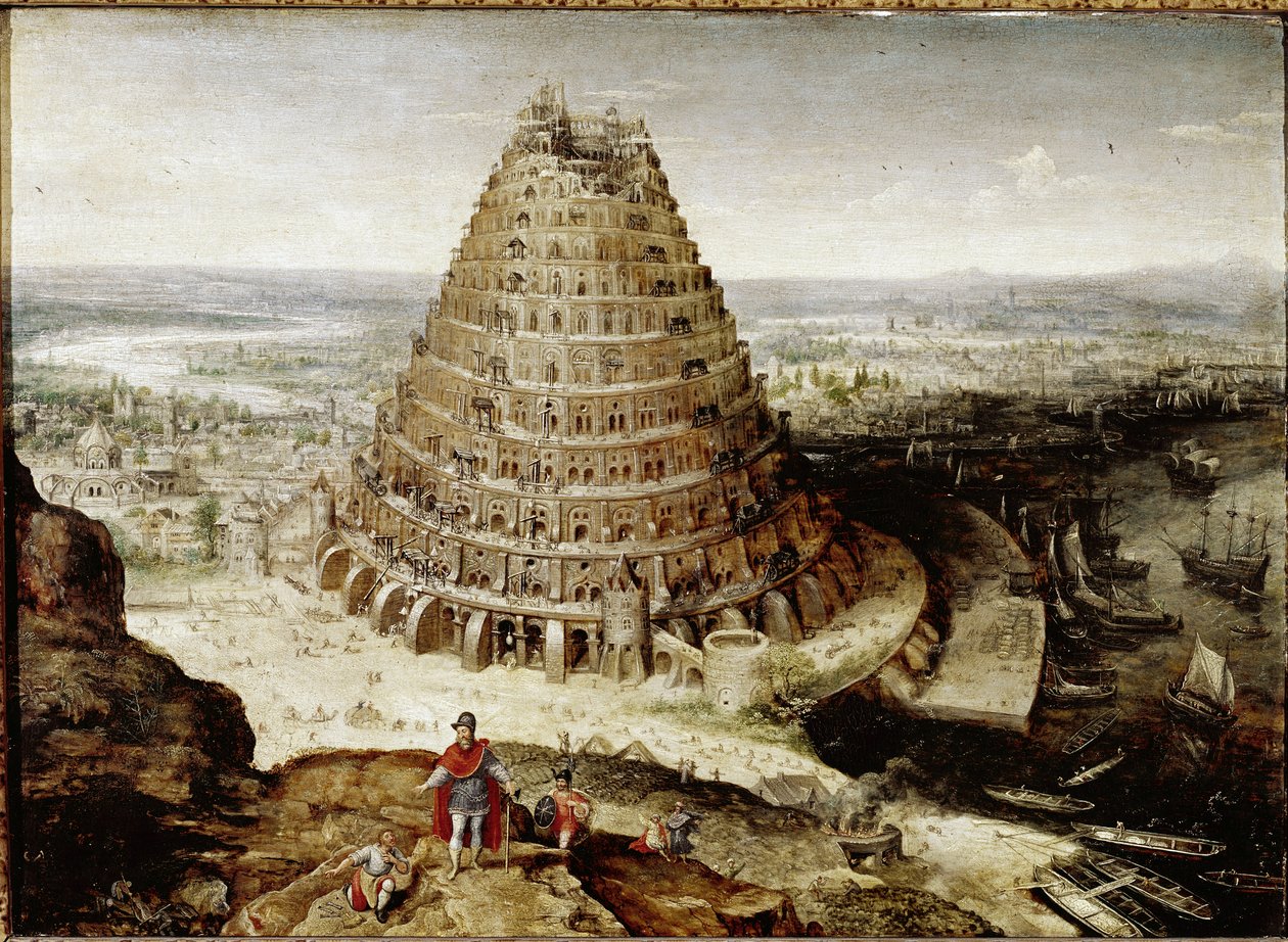 Bábel tornya (olaj a táblán alkotó: Lucas van Valckenborch