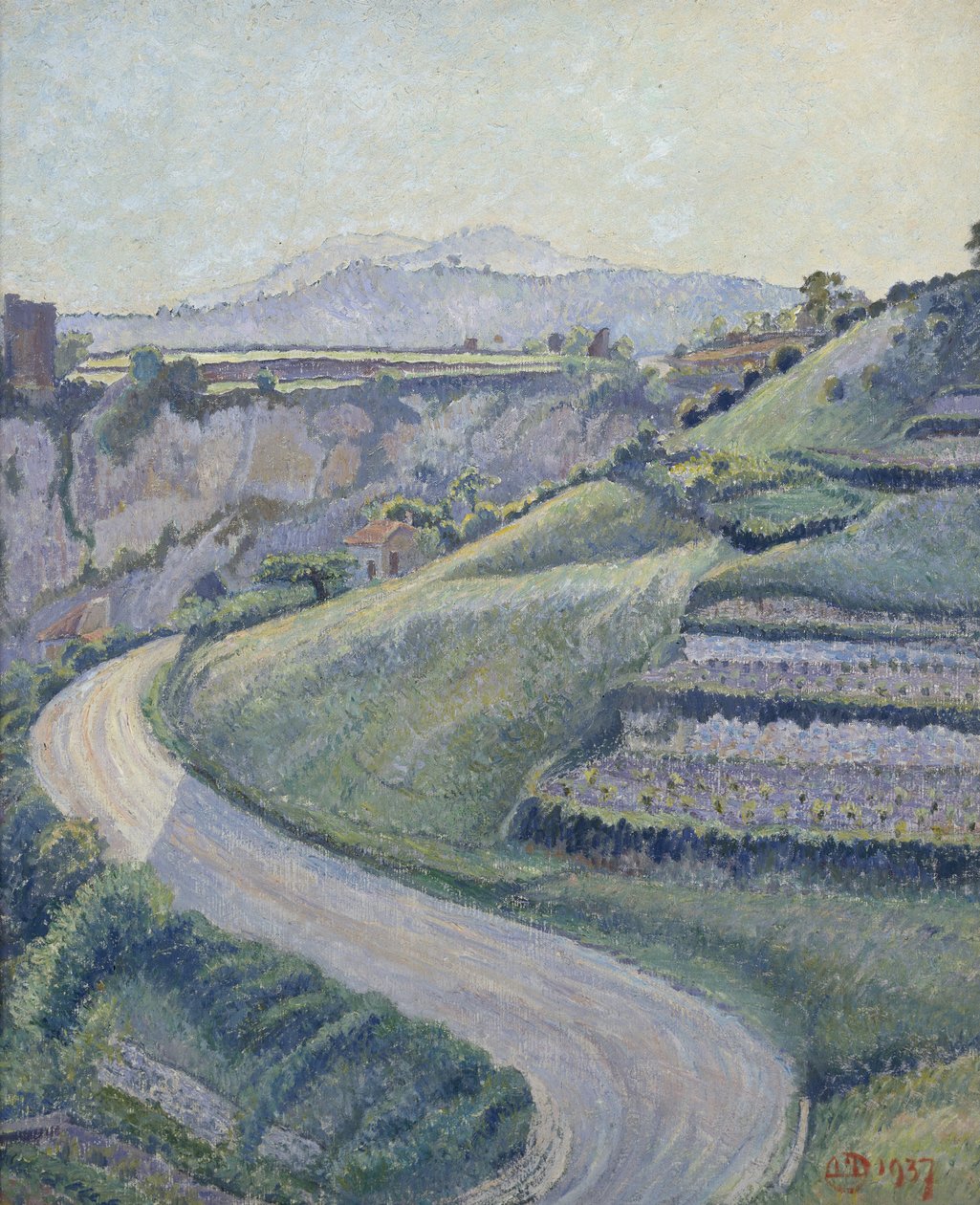 Az új útvonal, Cotignac, 1937 alkotó: Lucien Pissarro