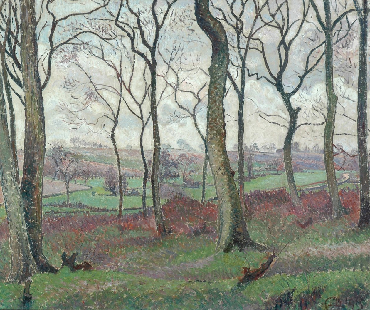 A Dunmow Road Tilty Woodból, 1915 alkotó: Lucien Pissarro