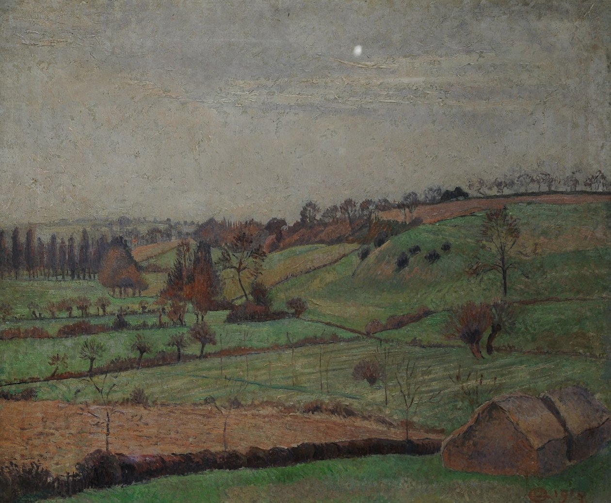 The Valley, Duton Hill, Elsenham, Essex, 1915 alkotó: Lucien Pissarro