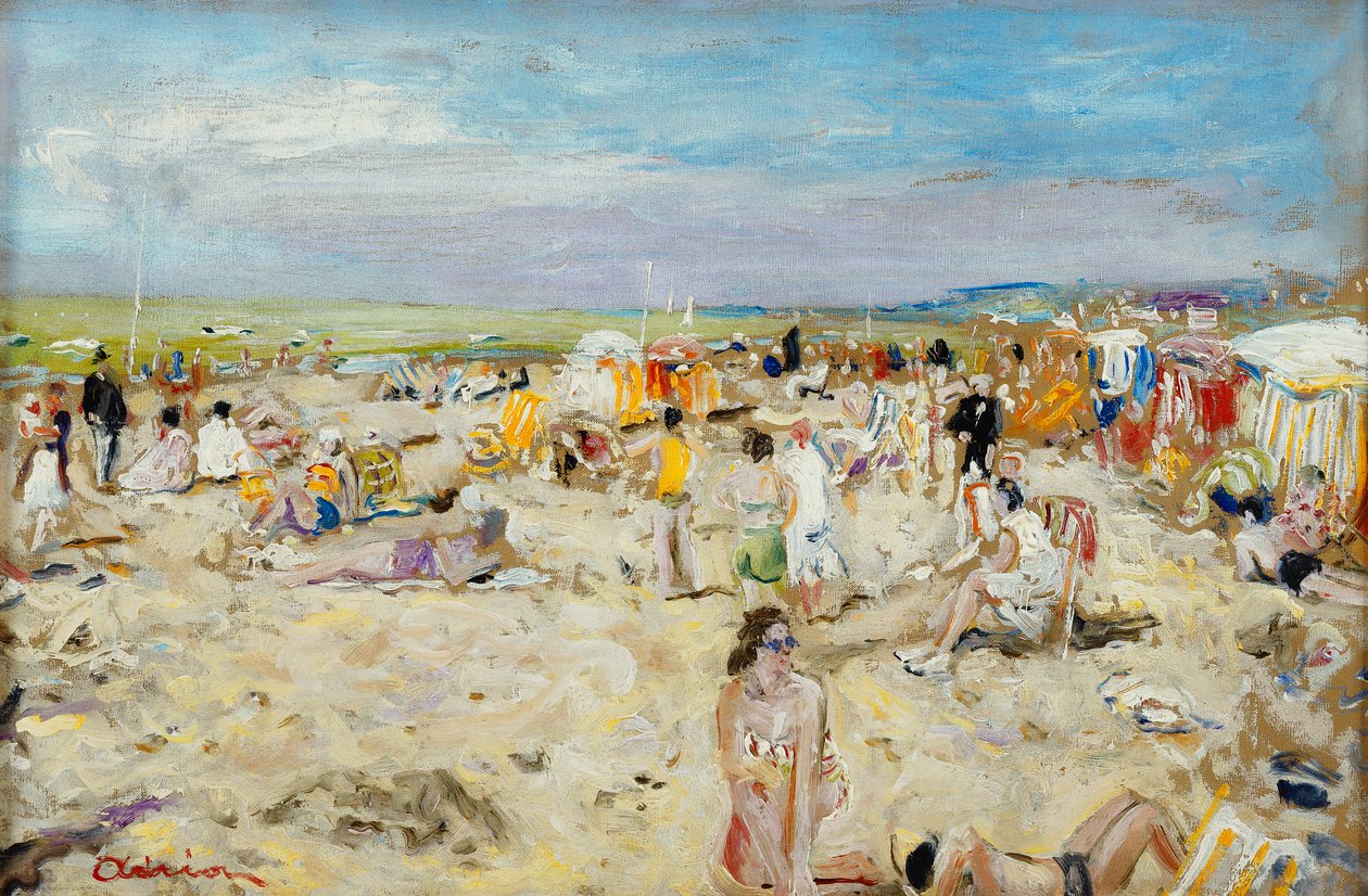 A tengerparton; Sur la Plage alkotó: Lucien Adrion