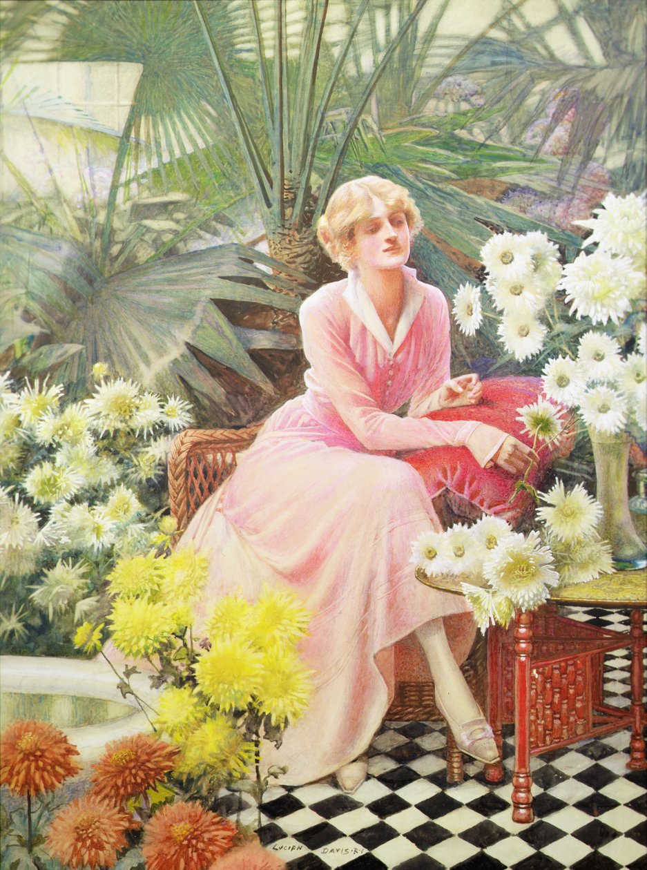 A Konzervatóriumban, 1920 körül (akvarell papíron) alkotó: Lucien Davis