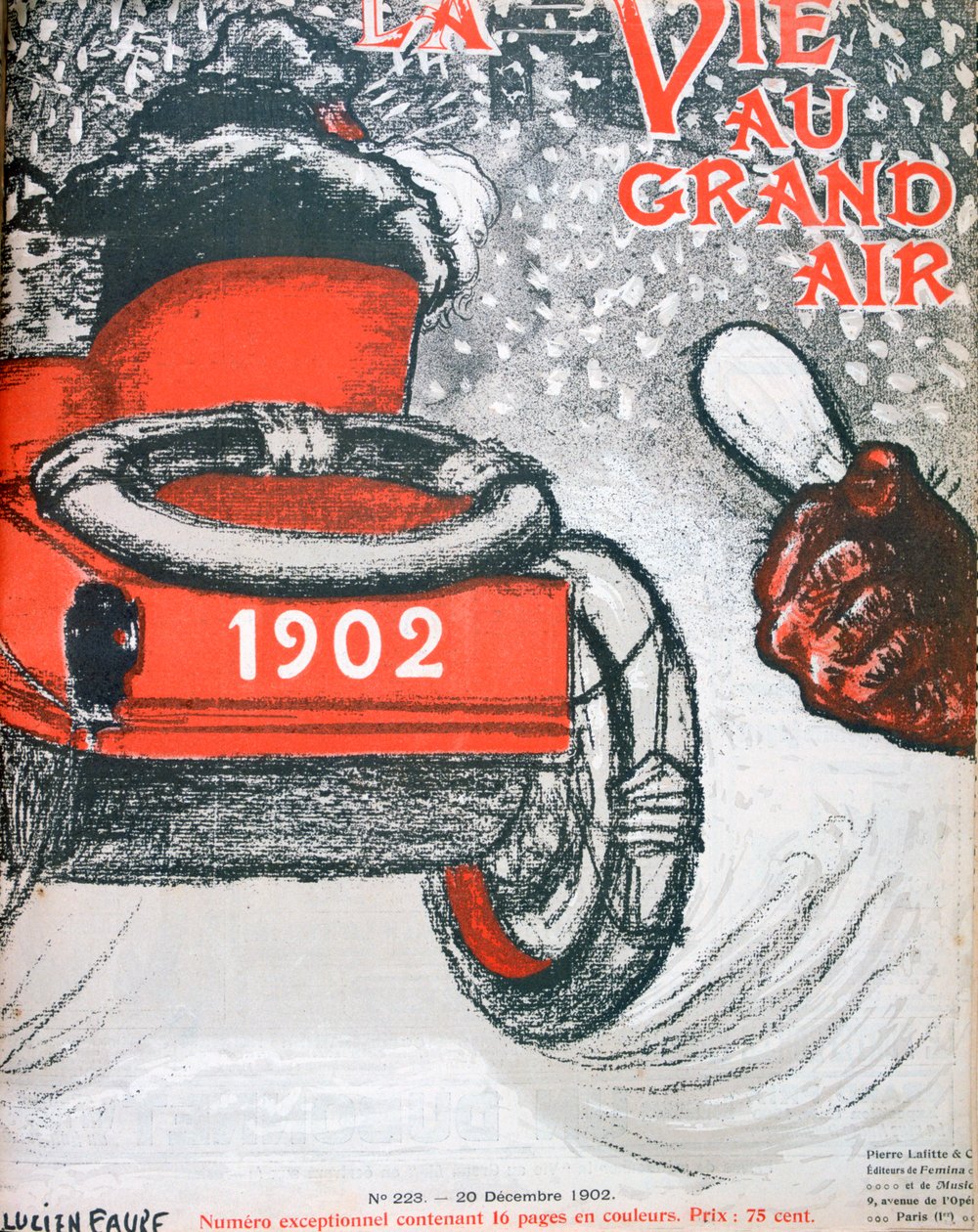 A „La Vie au Grand Air” címlapja, 1902. december 20 alkotó: Lucien Faure