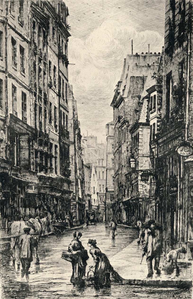"Rue Galande", 1915 alkotó: Lucien Gautier