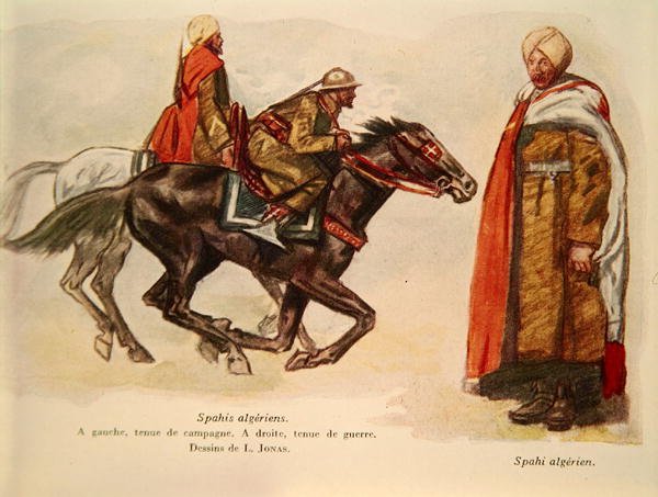 Algériai szpáhik az első világháború idején alkotó: Lucien Hector Jonas