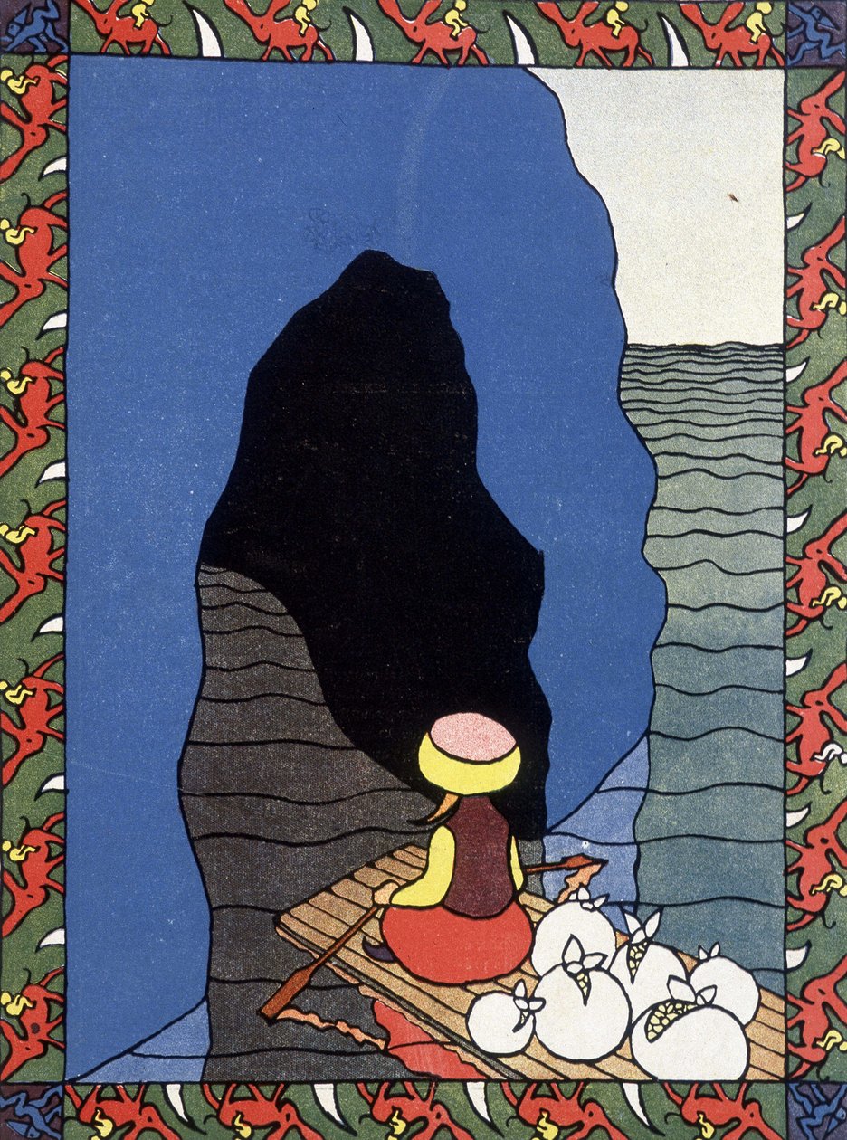 Szindbád (Szindbád) a tengerészgyalogos a tutaján – a Les 1001 nuitsban alkotó: Lucien Laforge
