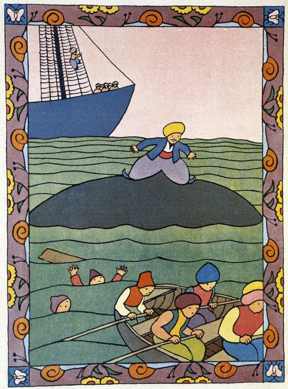 A sziget - Szindbád bálna (Szindbád), a tengerész - Lucien Laforge (1889-1952) Az ezeregy éjszaka című művében alkotó: Lucien Laforge