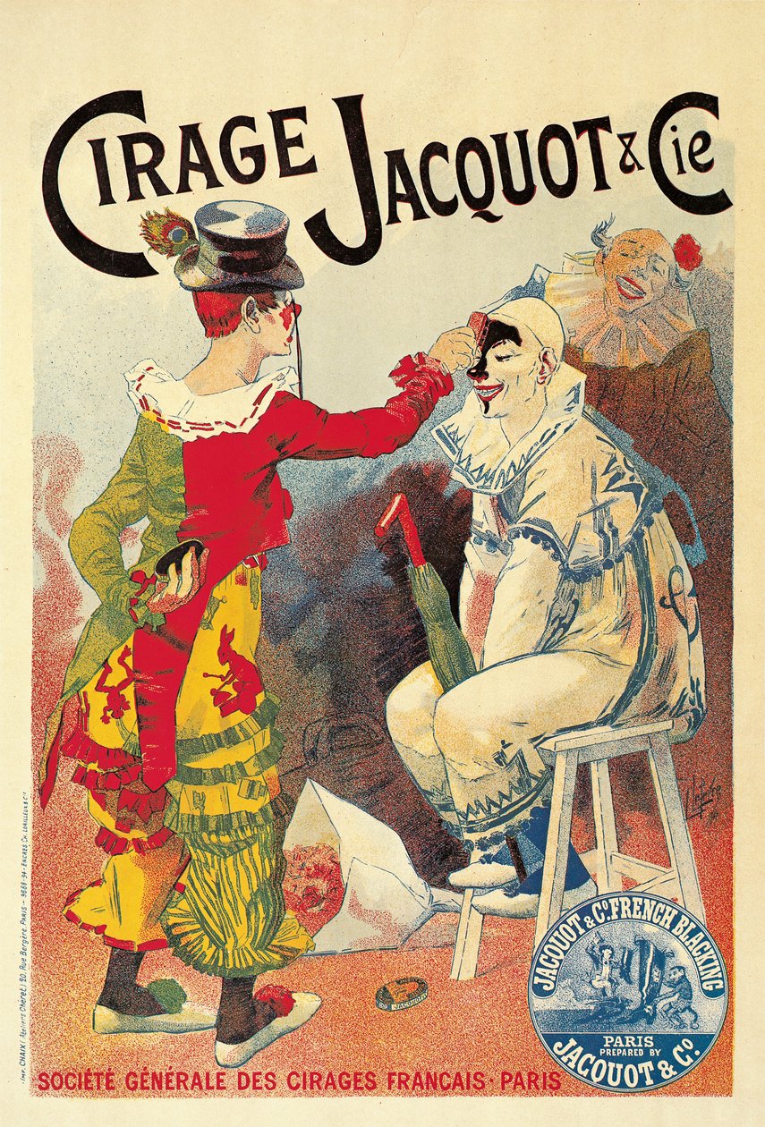 „Jacquot” cipőkrémet reklámozó plakát (színes litho) alkotó: Lucien Lefevre