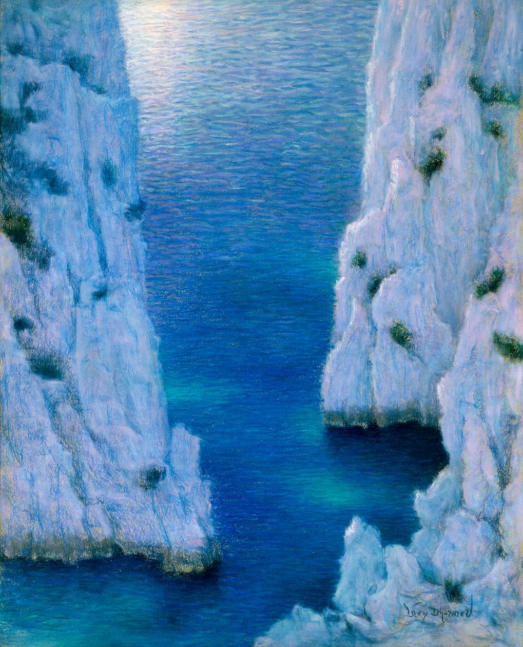 La Calanque, 1936 körül (pasztell, papír) alkotó: Lucien Levy Dhurmer