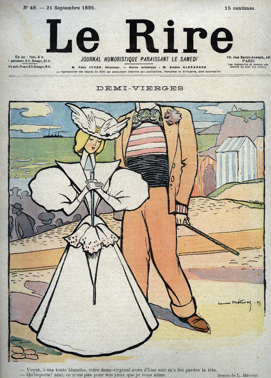 Félig szüzek (félig szűz) – Lucien Marie Francois Metivet (1863-1930) rajza a szeptember 21-i nevetéshez alkotó: Lucien Metivet