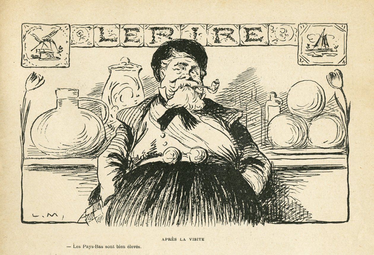 Illusztráció Le Rire-ben, 2012.08.06. - Az elnök látogatása után - Fallieres Armand (1841-1931) (metszet) alkotó: Lucien Metivet