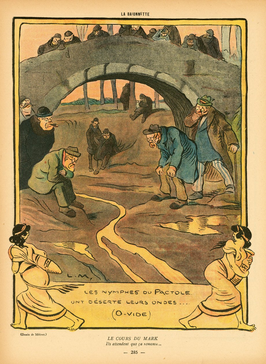 A bajonett, színes szatirikus alkotó: Lucien Metivet