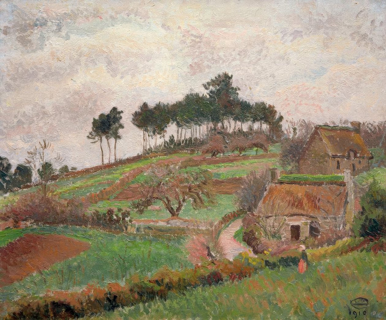 Brittany Cottages, Riec alkotó: Lucien Pissarro