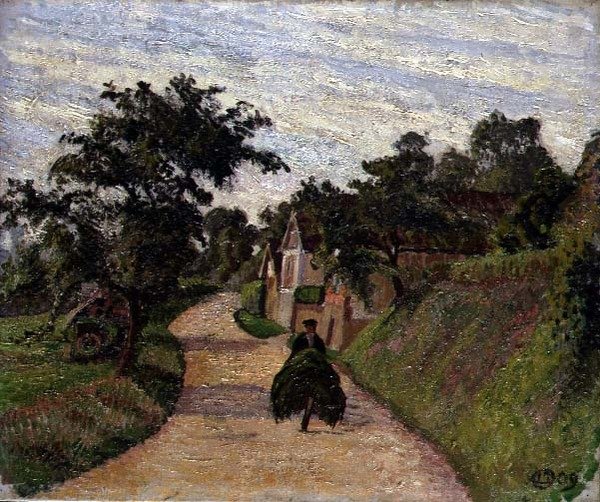 Eragny, The Road from Gisars to Bazincourt alkotó: Lucien Pissarro