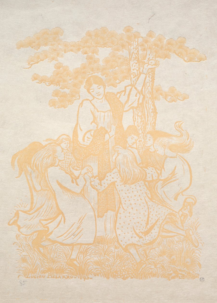 25. ábra: La Ronde, 1893. alkotó: Lucien Pissarro