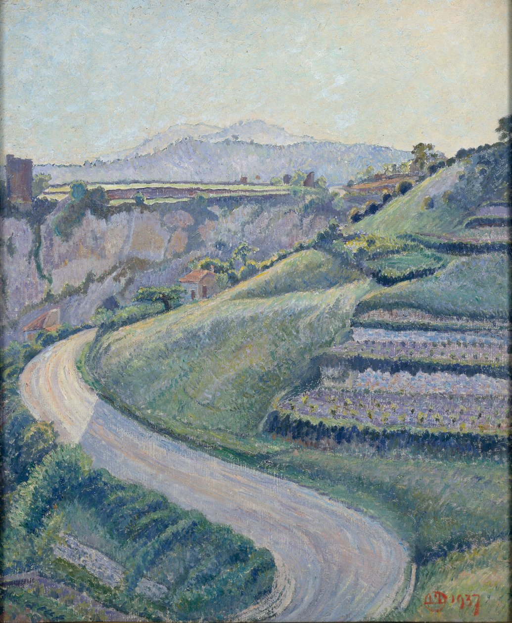 Az új út, Cotignac, 1937 alkotó: Lucien Pissarro