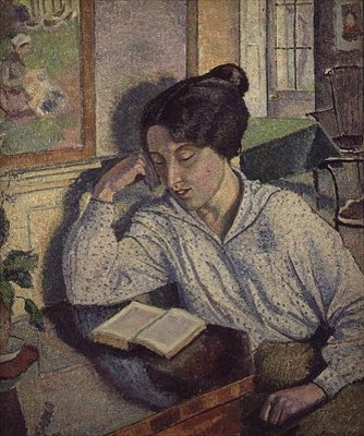 Gladys Chivers portréja olvas alkotó: Lucien Pissarro