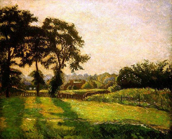 Naplemente, Finchingfield, június alkotó: Lucien Pissarro