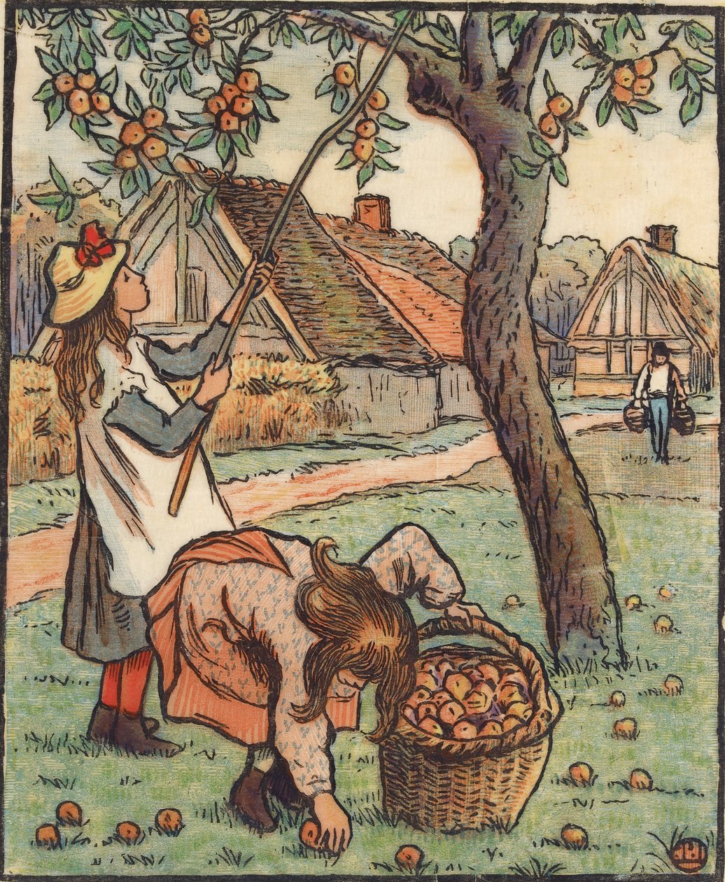 Az almaszüret, 1889 alkotó: Lucien Pissarro