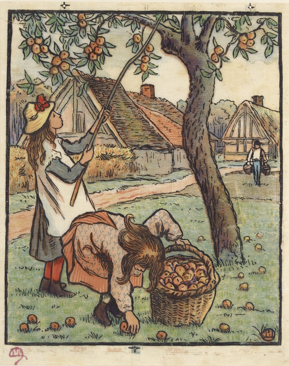 Az almaszüret, 1889 alkotó: Lucien Pissarro